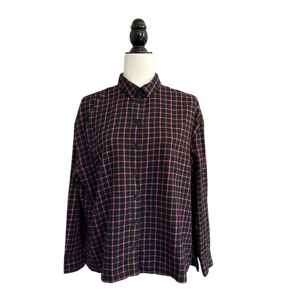 Madewell Flannel Westlake Shirt in‎ Stoppard Plaid Button Down Womens Sz Medium
